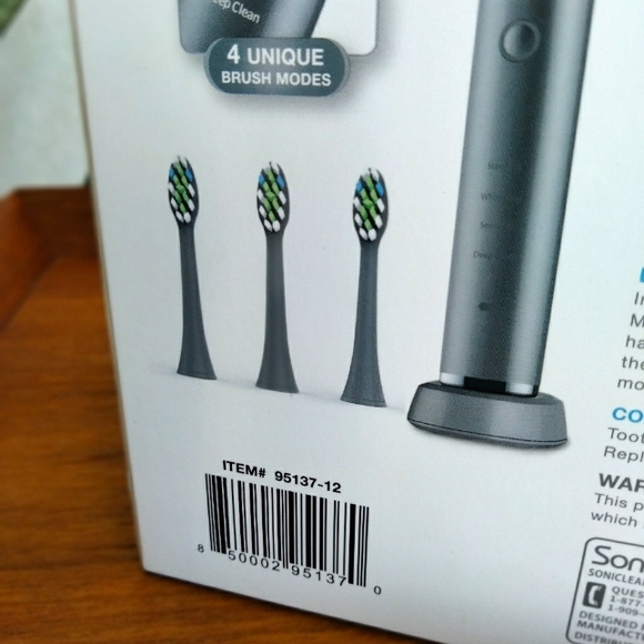 NIB SONICLEAN Ultra Rechargeable Sonic Toothbrush w/ Bonus Toothbrush Heads - Picture 12 of 13